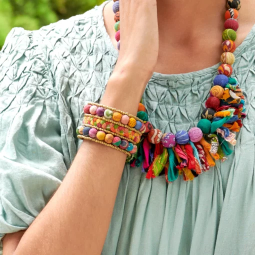 Kantha Plaited Cuff