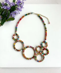 Kantha Spherical Necklace